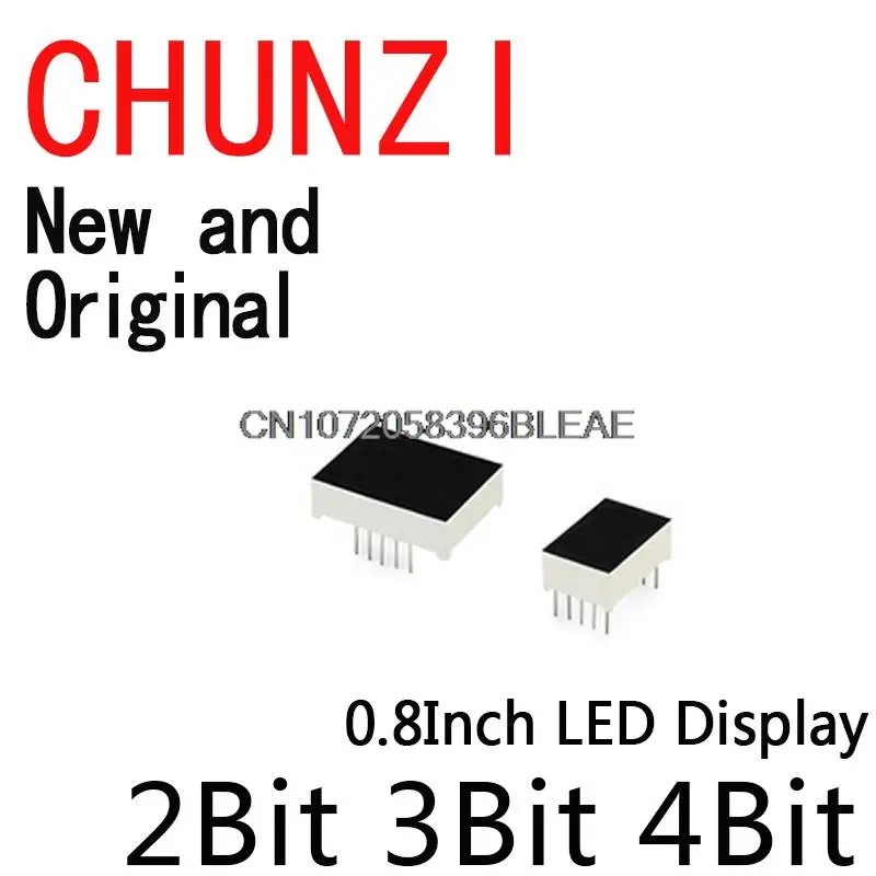 2PCS 0.8Inch LED Display 7 Segment 2 Bit 3 Bit 4 Bit Digit Tube Red Common Cathode / Anode Digital 0.8Inch Led