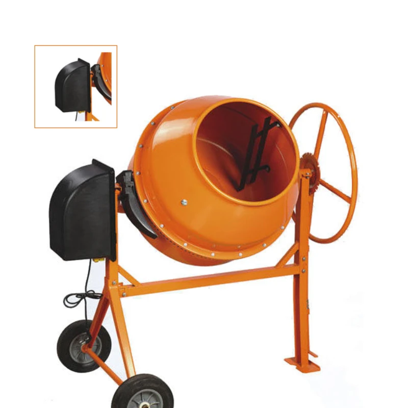 small portable 200l 250l drum mobile cement machine price mini electric mixer concrete