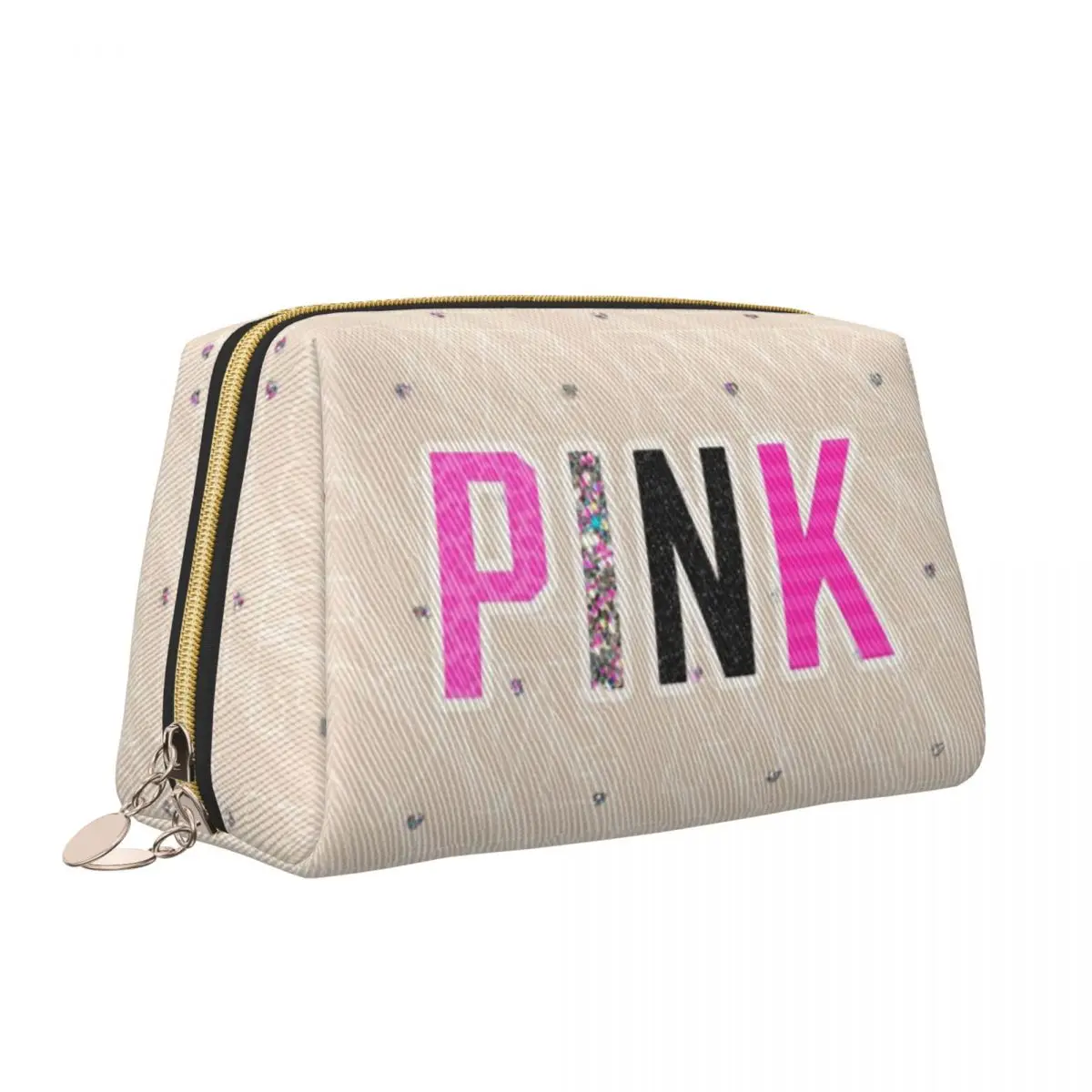 Love-Victoria-S-Pink-Secret Makeup Bags Leather Portable Cosmetic Bag Trend Outdoor Makeup Organizer Case