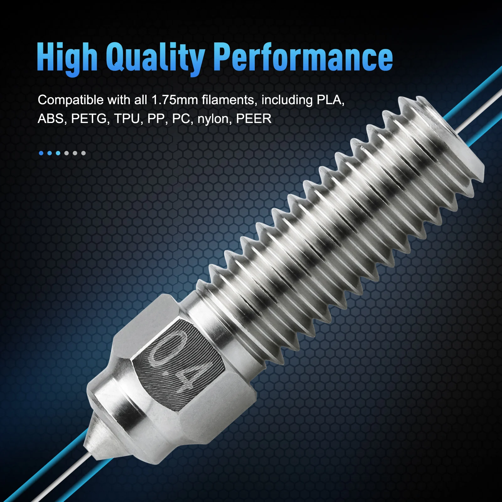 Haldis 3D ZS K1 NOZZLE for CREALITY K1 K1 MAX Nozzle Hardened Steel PLATED COPPER High Temperature Wear Resistant 3D Printer