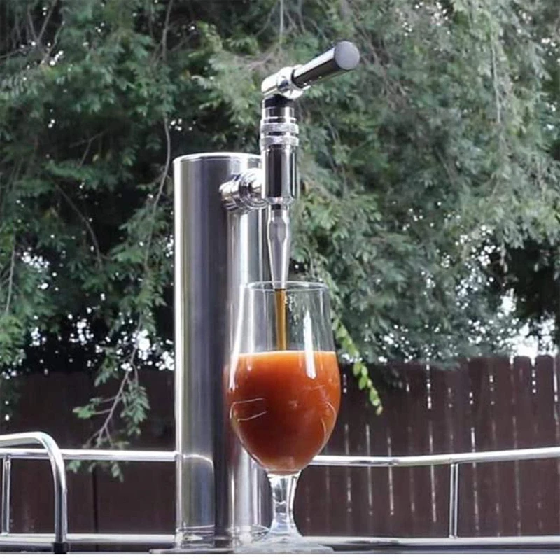 Stout Beer Coffee Faucet Stainless Steel Nitrogen Keg Draft Faucet, Homebrew Cold Brew Kegerator Beer Tower Tap