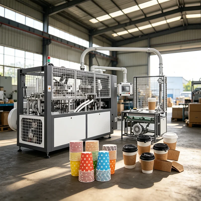 Automatic Paper Cup Machine with Hot Air Sealing for Single PE Coated Paper 150-350gsm for Cold Drink Cups