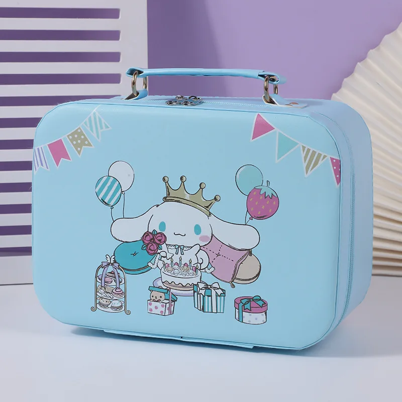 لحقيبة مستحضرات التجميل المحمولة من KT، منظم مكياج ذو سعة كبيرة مع مرآة، حقيبة أدوات الزينة المحمولة للسفر، هدية عيد الميلاد #2