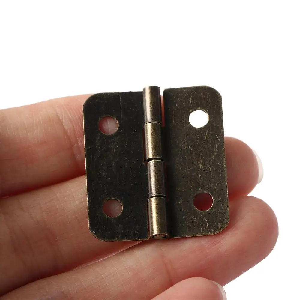 Retro Mini for Furniture Wooden Box  Houses Crafts Hardware Cabinet Accessories Door Hinges Jewelry Box Hinges