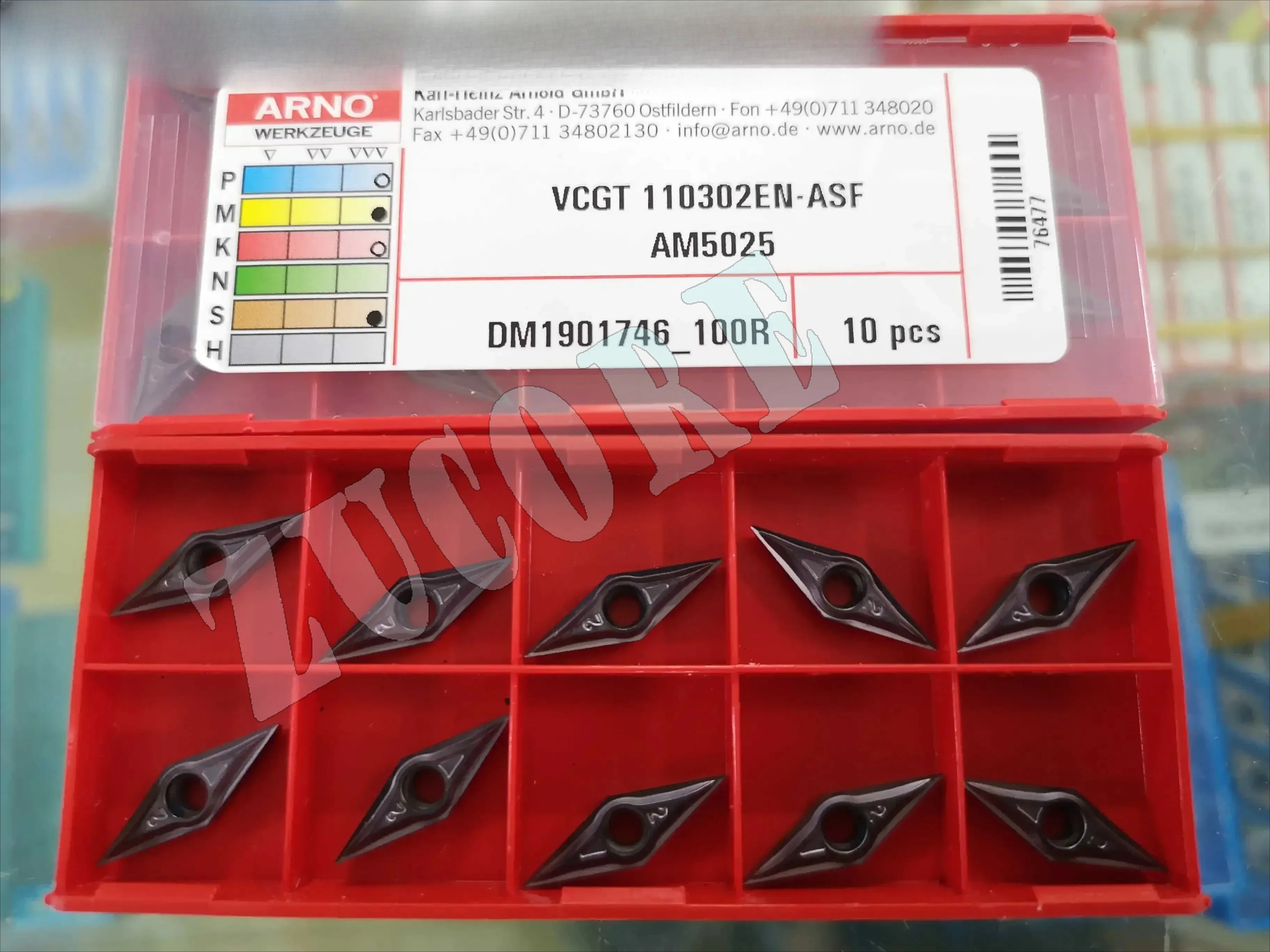 الألمانية ARNO المستوردة VCGT110302FN-ASF AL10 الدائرة الخارجية R0.2/0.4/35 درجة أداة القطع الدقيقة الحبوب