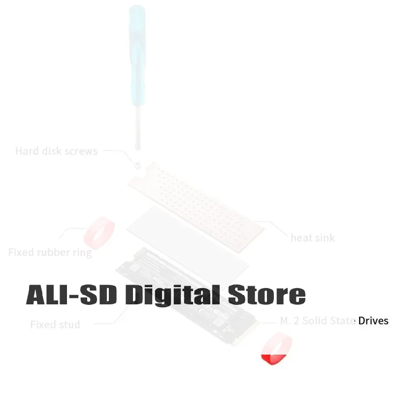 1Set Copper Pro M.2SSD NVMe HeatSink With Nano Thermal Pads,Pure Copper SSD Cooler Solid State Disk Radiator For Laptop Desktop