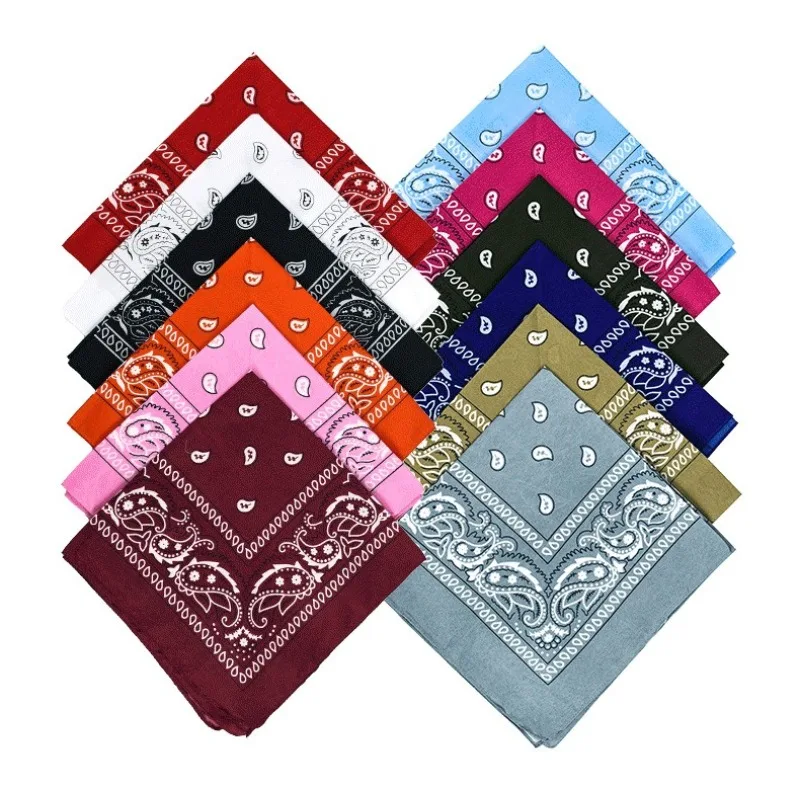 Unisex Men Women Hairband Cowboy Mens Biker Sports Headwear Wrist Hairwrap Single Sided Head Wrap Scarf Paisley