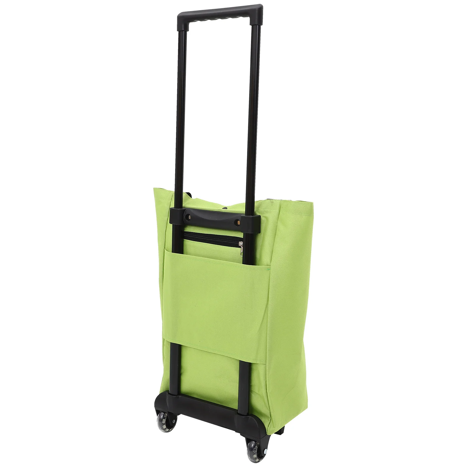 

Rolling Tote Bag with Wheels Portable Shopping Cart for Groceries Travel Foldable Lightweight with Pull Handle