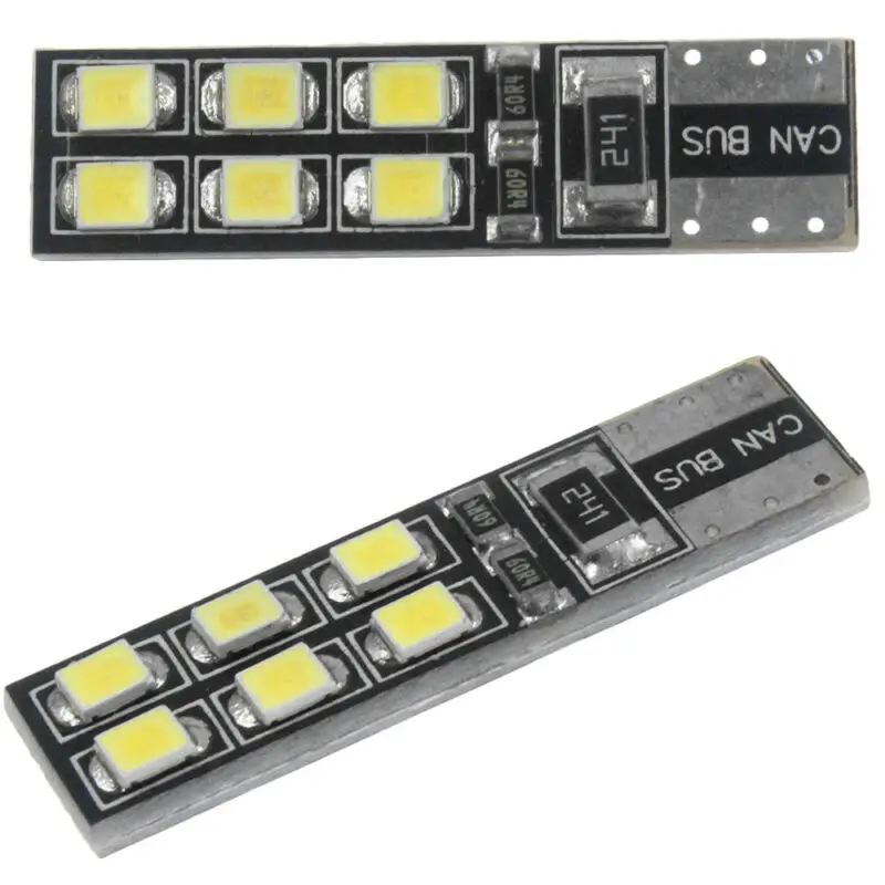 4Pcs Car LED Lights Error Free Eyebrow Eyelid Lamp Bulb T10-12SMD-2835 LED For Mercedes-Benz W204 C300 C350