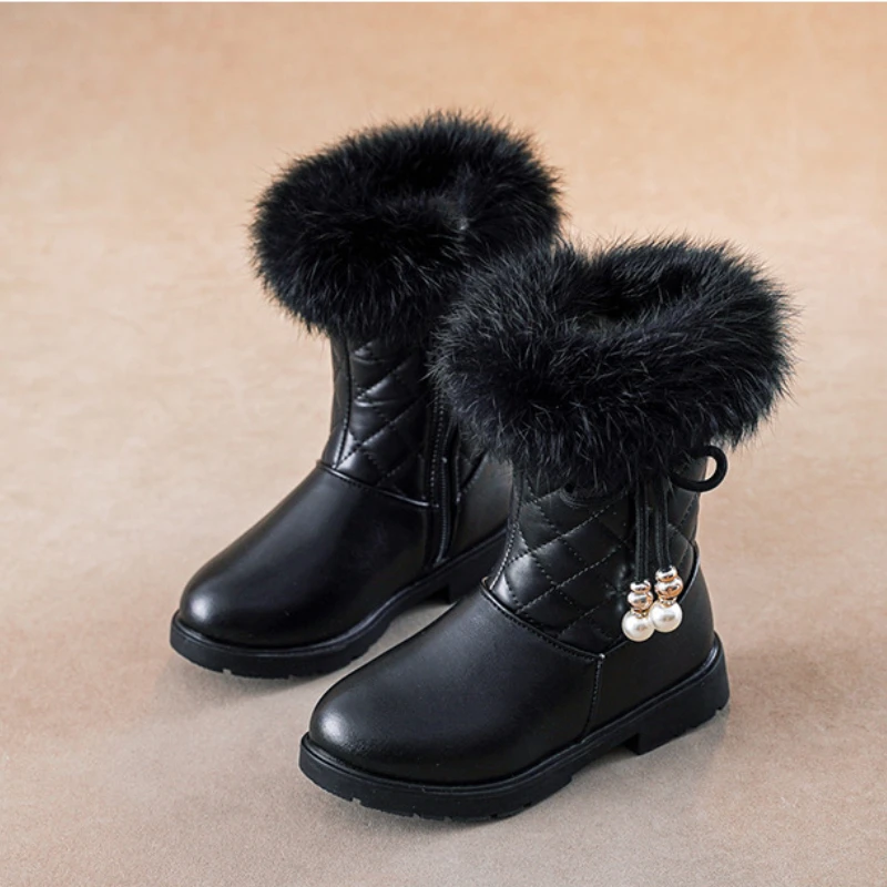 Botas femmes botte d'hiver 2024New moyen grand mode fille Shoessweet princesse bottes épaissi chaud coton botte enfant botte de neige