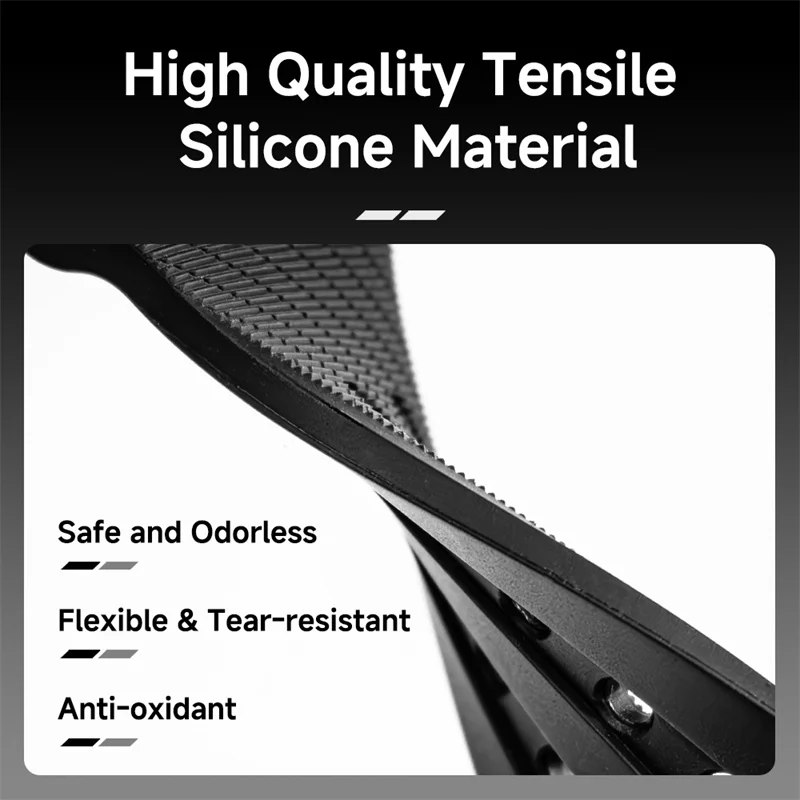 Tali karet silikon untuk Apple Watch, gelang olahraga Ultra 10 9 8 7 49mm 46mm 45mm 42mm logam mewah tali bersirkulasi udara untuk iWatch 6 5 SE 4