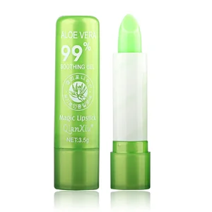 New Natural ALOE VERA Temperature Change Color Jelly Lipstick Long Lasting Moistourizing Lip Makeup Lip Balm Lip Gloss