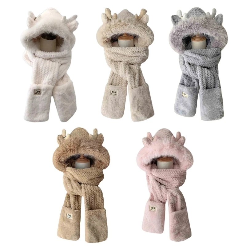 

MXMB Girl Scarf Hat Gloves Set for Winter Sports Cycling and Climbing Winter Hat