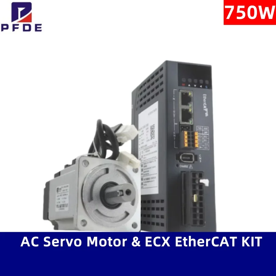 750W AC Servo Motor & ECX EtherCAT Driver Kit 220V 3000 RPM 2.4N & 3meters Cable 17bit Absolute encoder For CNC Machine