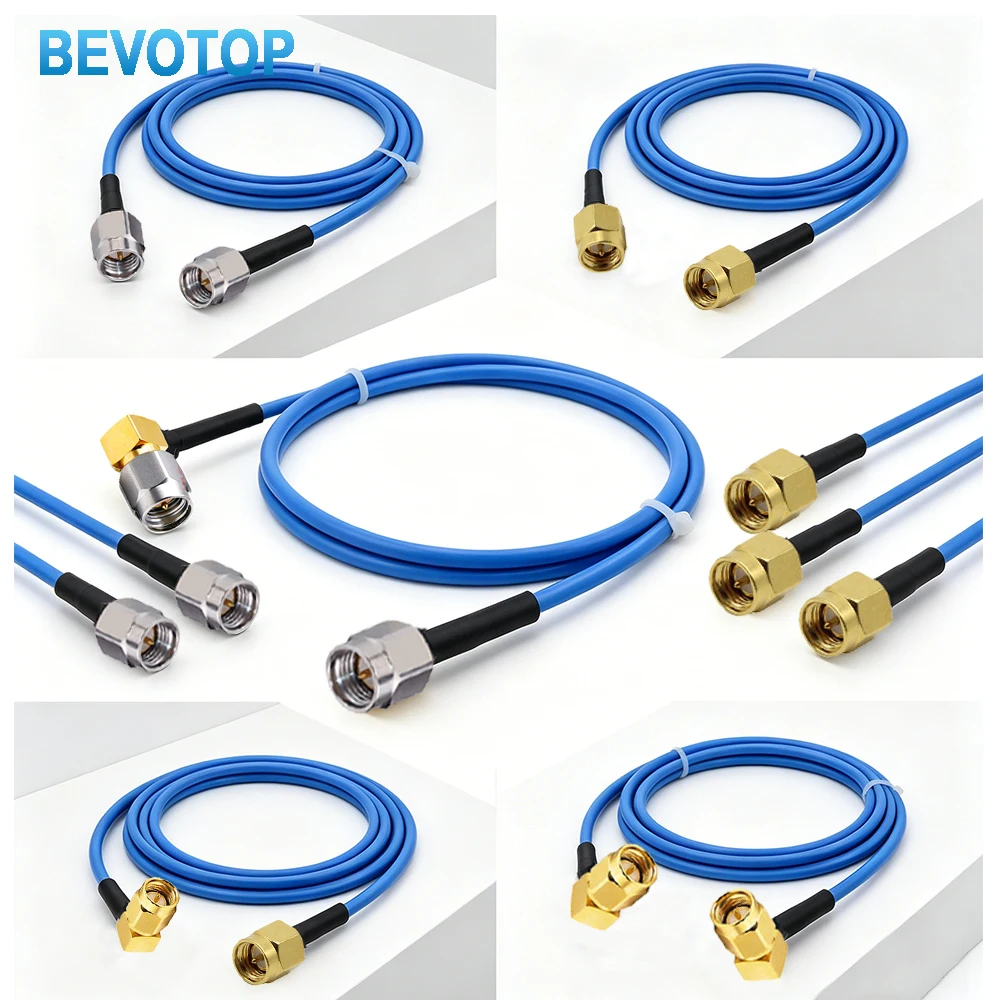 1Pcs 8G~18GHz SS405 Cable SMA Male to SMA Male/Male90 High Quality High Frequency Low Loss RF Coaxial Pigtail Jumper 50 Ohm