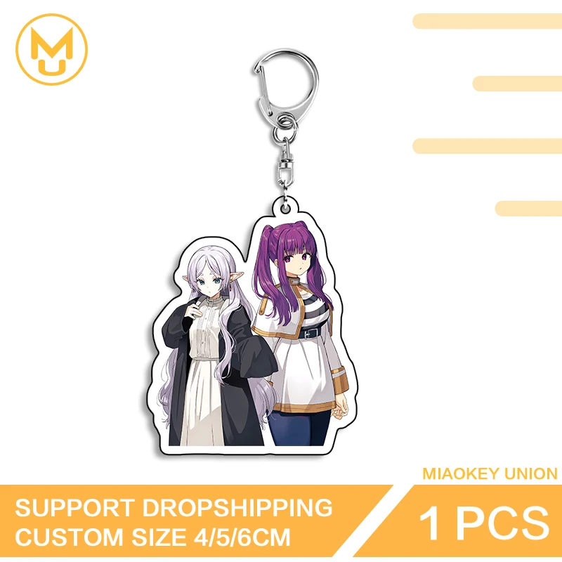 Creative Frieren Fern Functional Exclusive Design Double Sided Acrylic Keyring Daily Wear Decorative Key Ring For Bags And Keys
