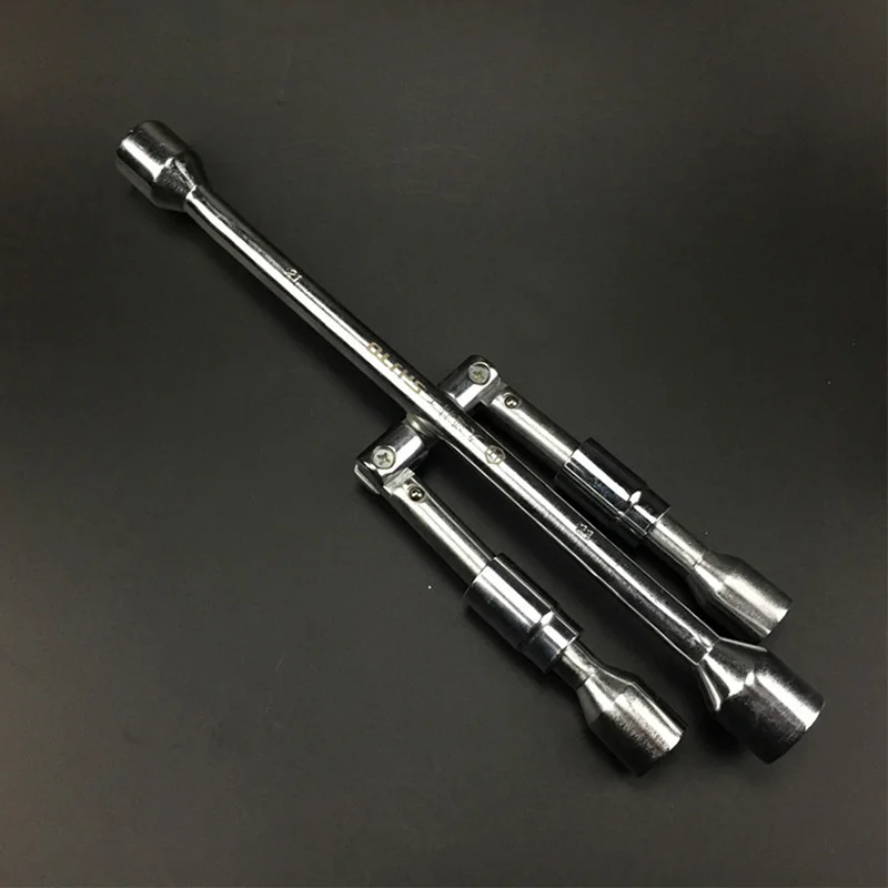 Car Repair Tyre Cross Spanner Wheel Wrench Tire Wheel Nut Wrench With 17/19 21/23mm Folding Sockets Car Repair Hand Tool