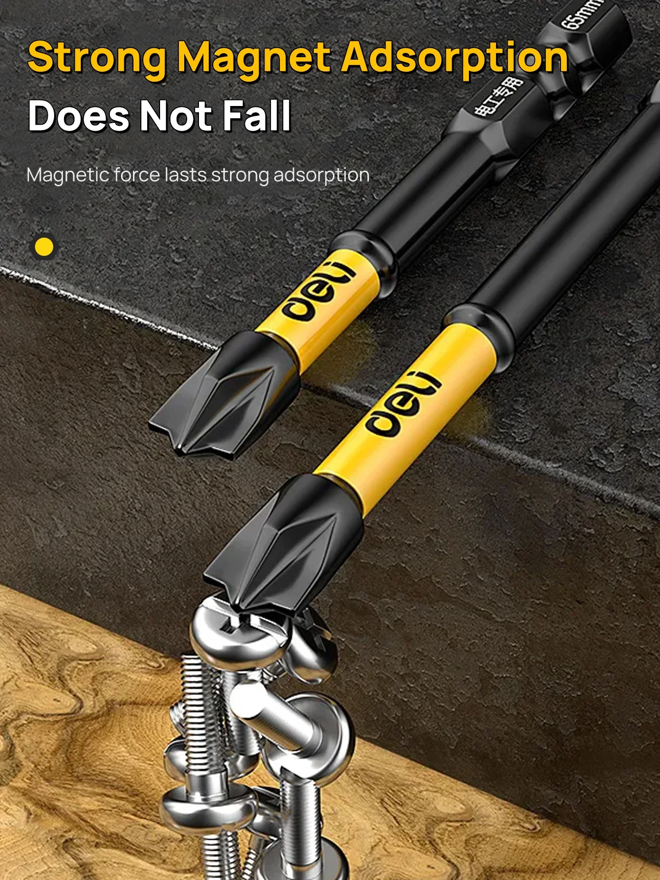 2/3pcs Non-slip Cross Screwdriver Set Magnetic Batch Head Magnetic Batch Head Impact Screw Driver Bit 65/110/150mm