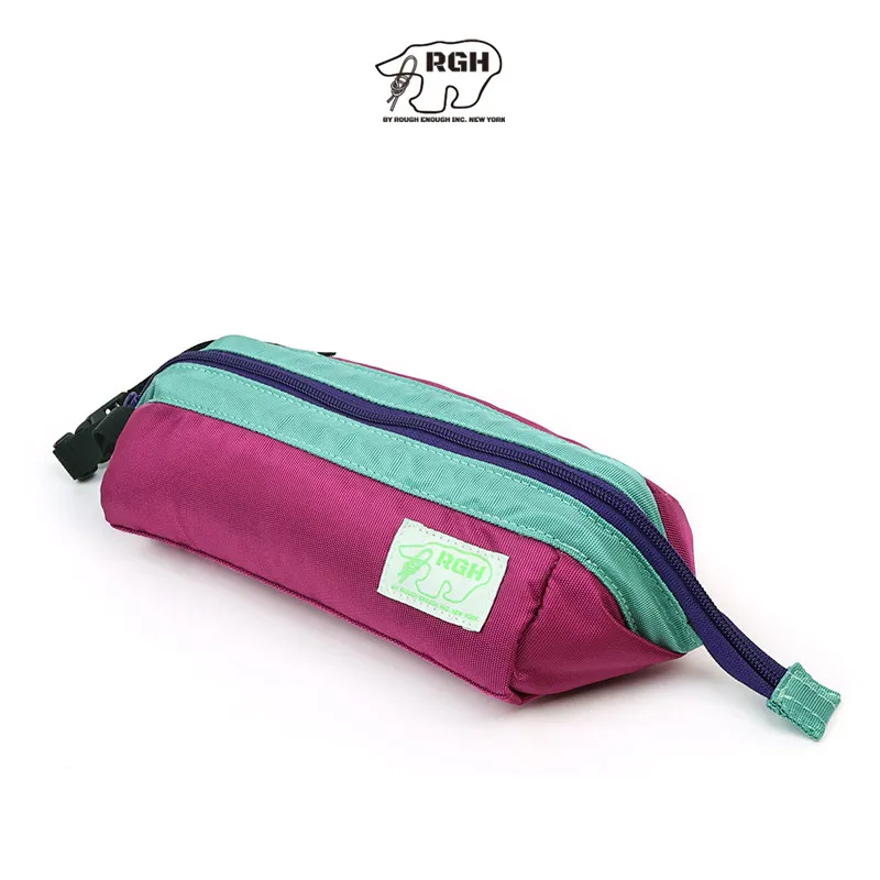 RGH Waterproof Large Capacity Pencil Case Simple Color Block Multifunctional Stationery Storage Bag for Student Girls