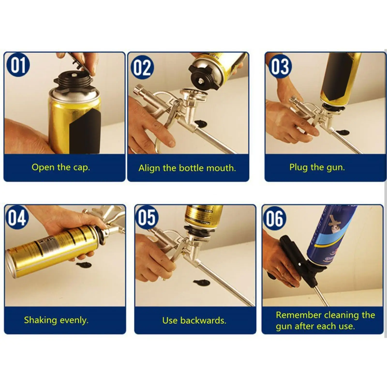 Foam Heavy Duty PU Expansion Spray Application Caulking Filling Sealing