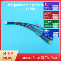 Car accessories 360 panoramic camera cable 12 Pin suitable for Android radio 12 pin socket SZ definition  wire