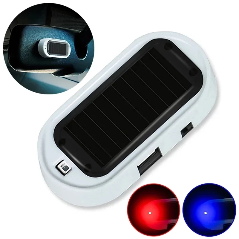 Car Strobe Signal Safety LED Light Flash Warning Imitation Alarm Light Car Wireless Solar Warning Night Sensor Anti-alarm Light