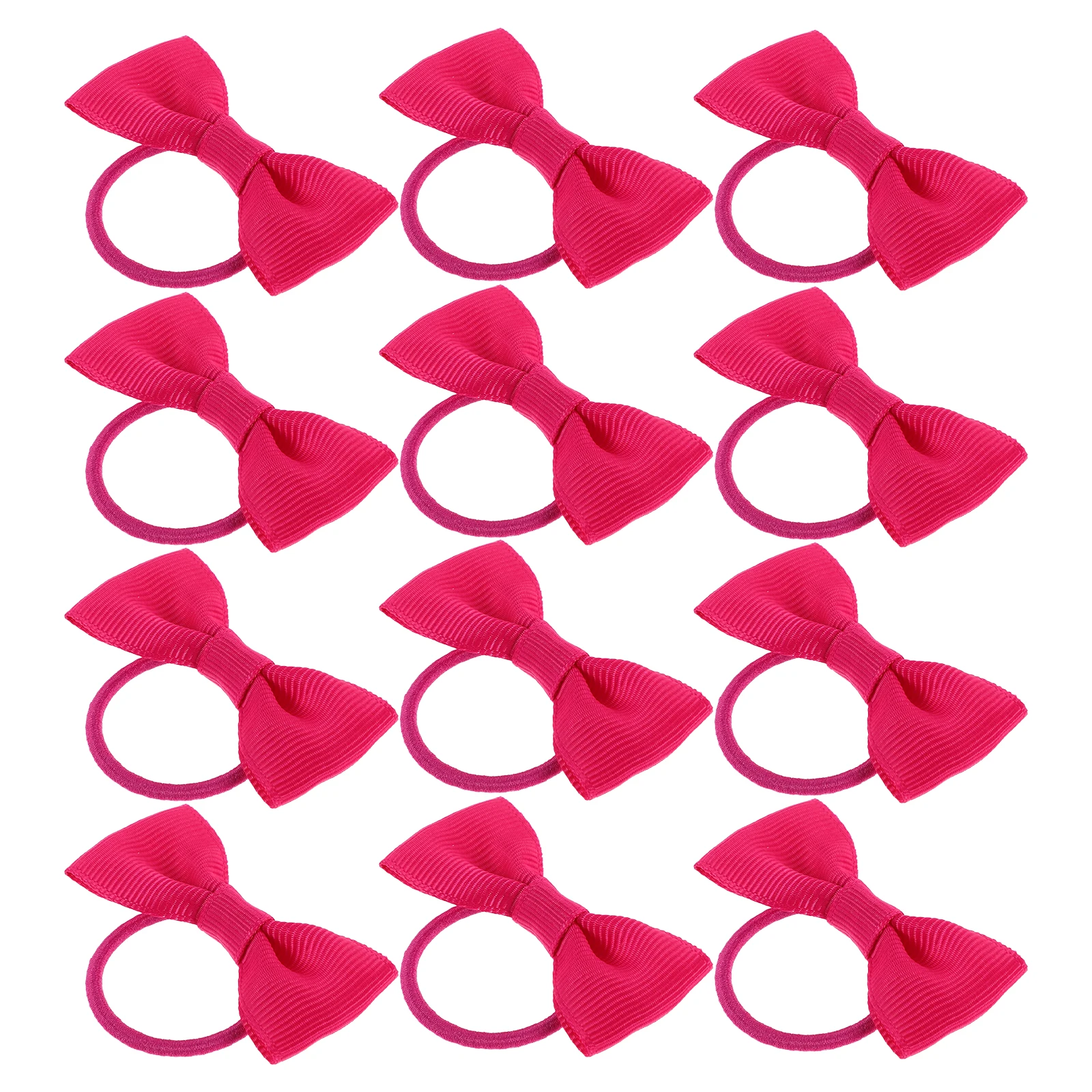 

25pcs Hair Bows Scrunchies Solid Color Bow Tie Accessories Women Girls Durable Elastic Portable Hair Ribbons Travel Office Home