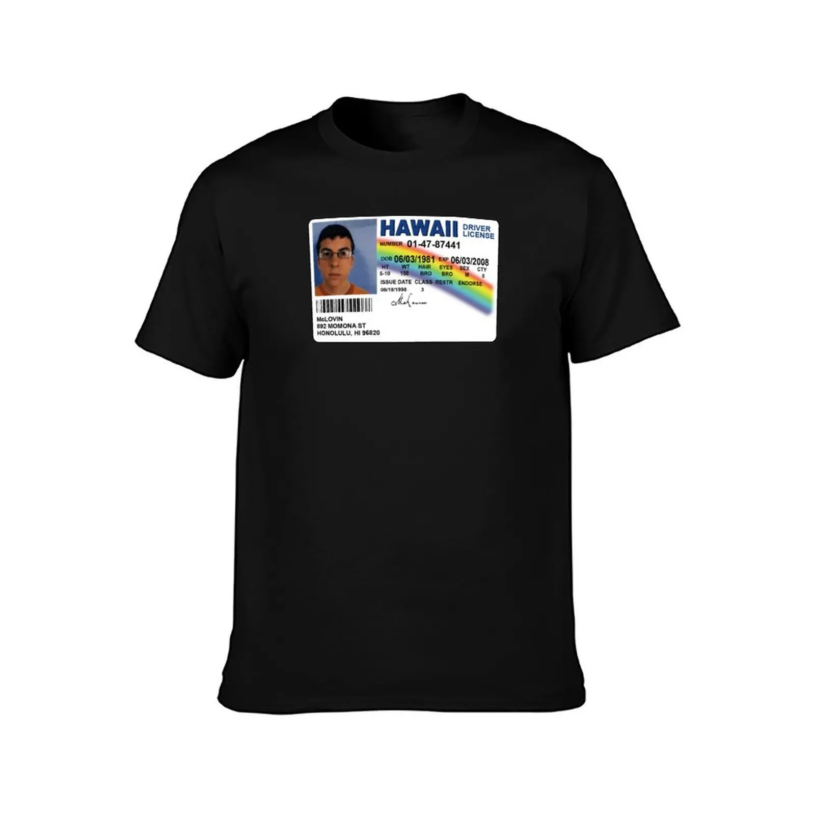 Mclovin Fake ID - Funny Meme T-Shirt t shirts with prints T-Shirt