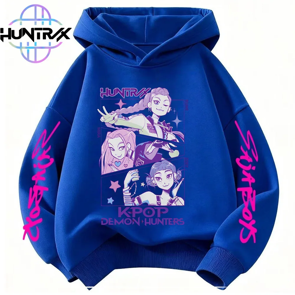 

KPop Demon Hunters Kids' Hoodie Girls' Casual Sweatshirt Warm Autumn Anime Print Clothing​