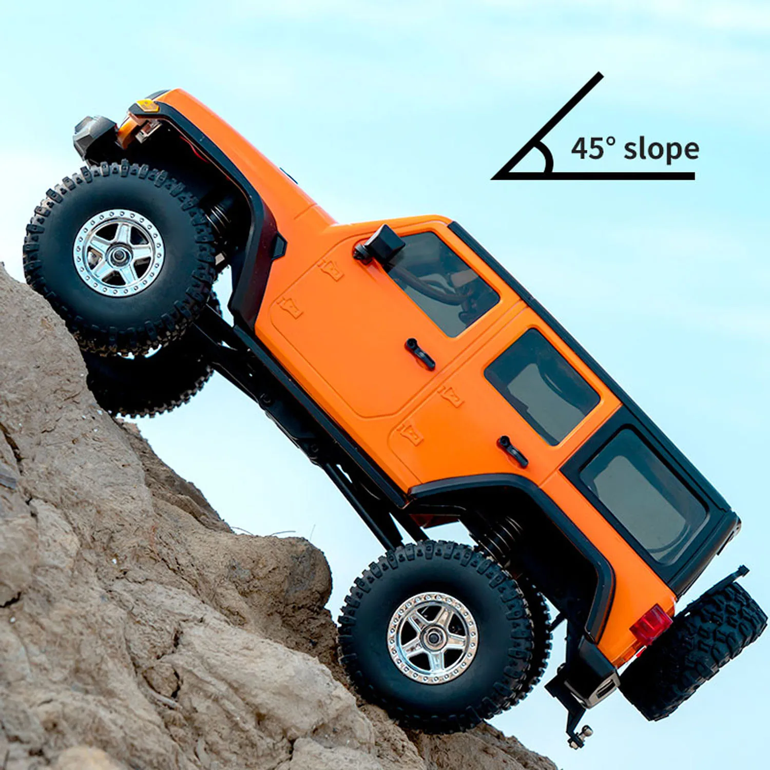 

1:18 4*4 RC Simulation Rock Crawler Car C8801 2.4G Wireless Control Off Road Vehicle RTR Crawler Brushed Motor ESC LED Lights
