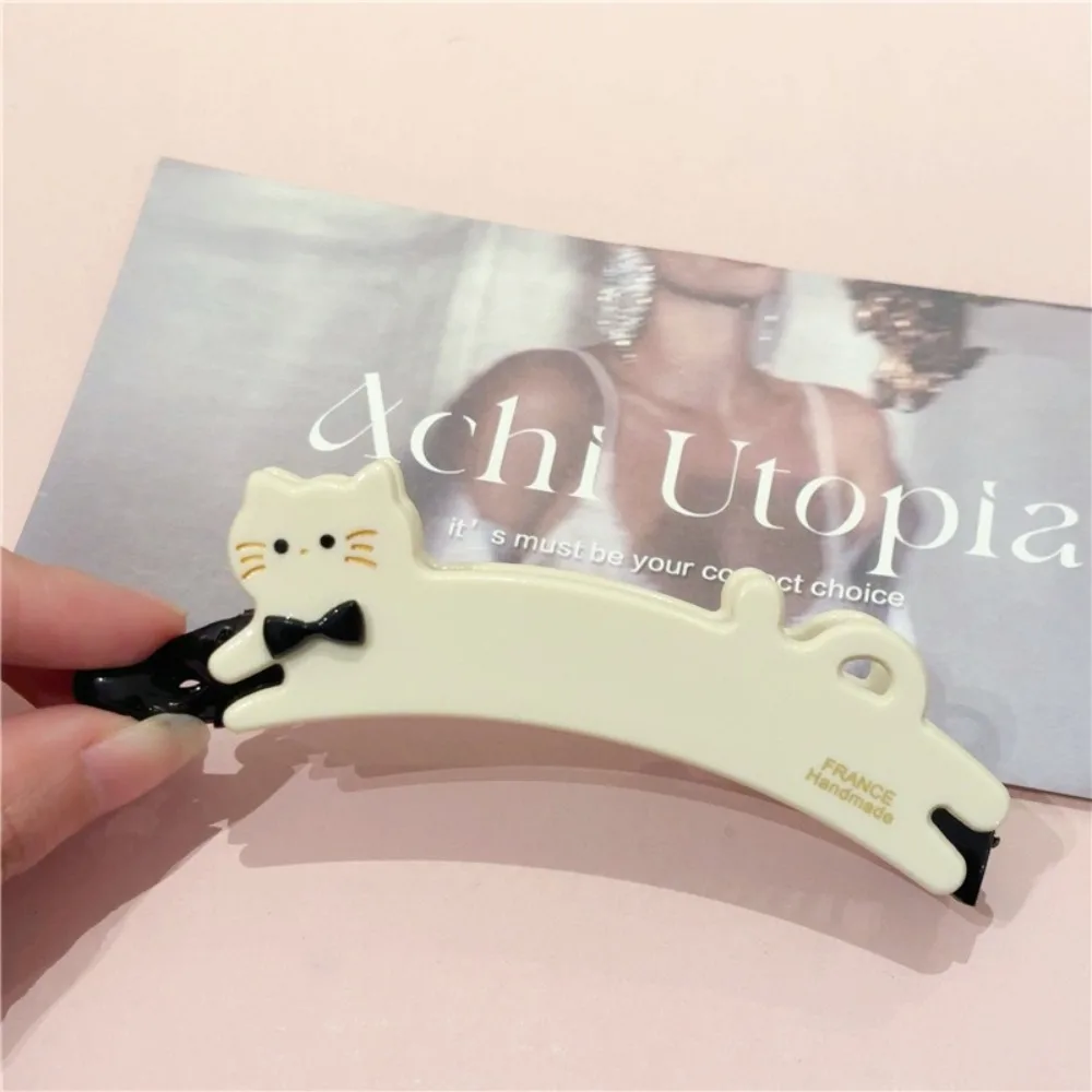 

Fashion Acetic Acid Acetate Cat Hair Clip Cartoon Pet Animal Banana Clip Hair Accessories Headdress Vertical Clip Girl