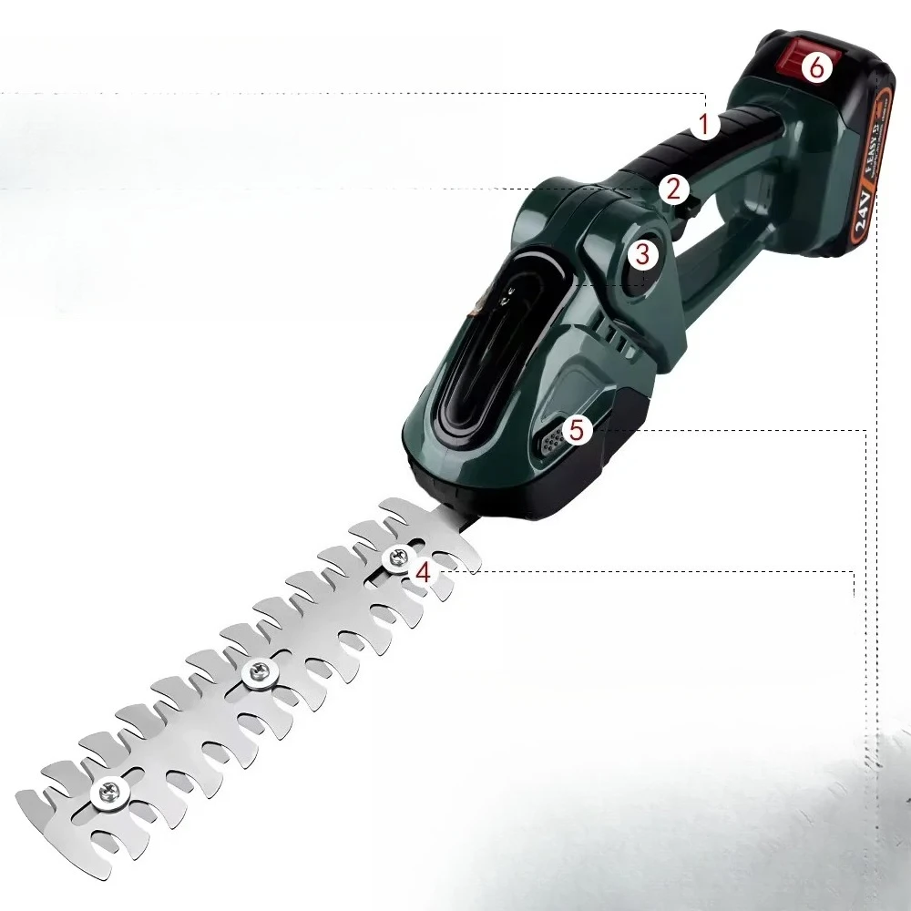 

l l 2 в 1 Аккумуляторный электрический триммер для живой изгороди 20000 об/мин Ручная косилка для прополки кустарников Обрезка травы Нож для живой изгороди Машинки для стрижки сада