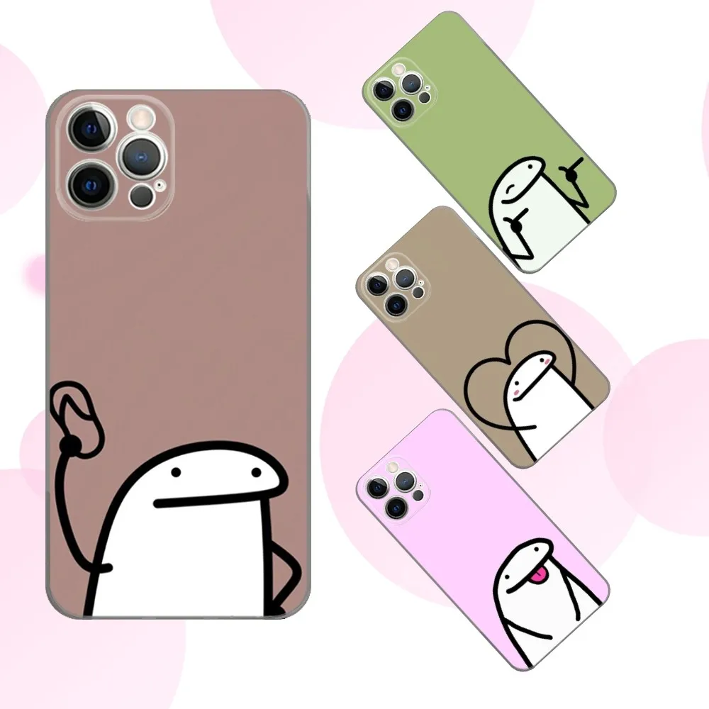 

Flork Cute Funny Memes Phone Case For iPhone 16e,16,15,14,13,12,11 Plus,Pro,Max,XR,XS,X,Plus,SE,Mini Transparent Soft Cover