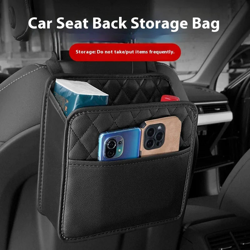 

Multi function PU Leather Car Seat Back Storage Bag for Renault Clio Laguna Megane Duster Tissue Cup Holder Garbage Pocket