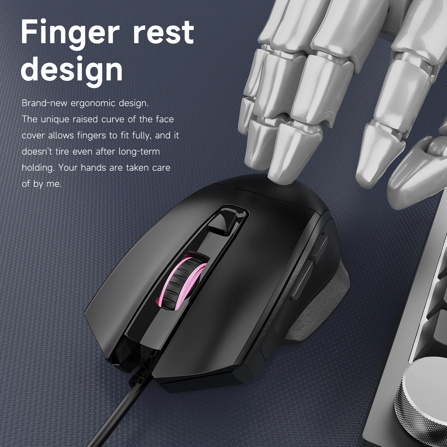 AJAZZ NJ05 Wired Mouse Ergonomic Macro Gaming Mouse for PC Laptop