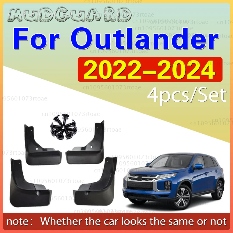 

Set Mudflaps For Mitsubishi Outlander PHEV GM GN ZM 2022 - 2024 Mud Flaps Splash Guard Mudguards Front Rear Molded Car Styling
