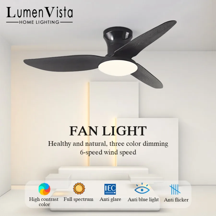 inteligente controle remoto led ventilador de teto luz silencioso vento forte sala de estar sala de jantar iluminacao domestica 01