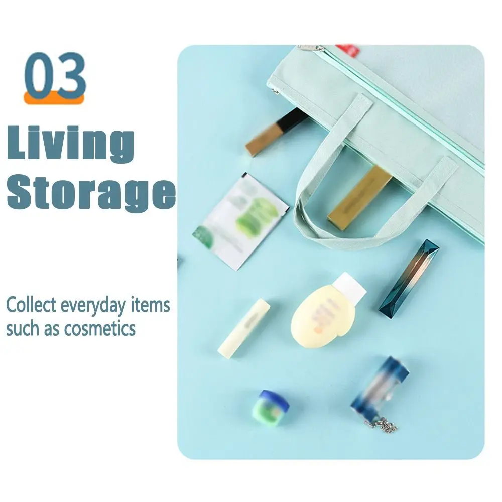 Portable Book Storage Bag Handheld Oxford Cloth a4 File Organizer Waterproof with Handle Zipper Mesh Bags Artwork Storage Bag