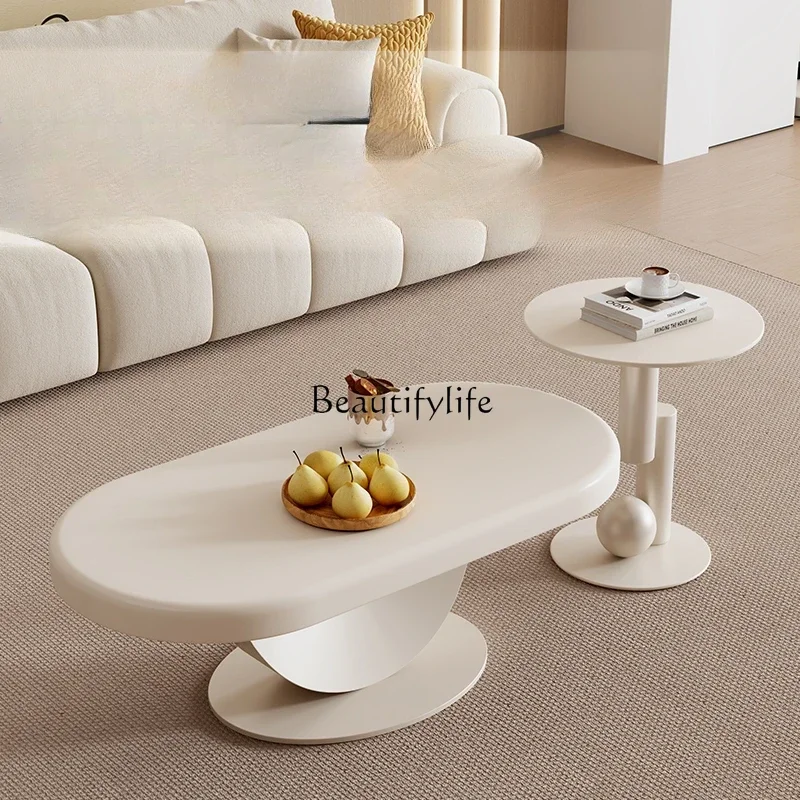 

yj9 Aesthetic Black Modern Coffee Table Living Room Sets White Round Nordic Side Table Small Design Center Stolik Kawowy Furnitu
