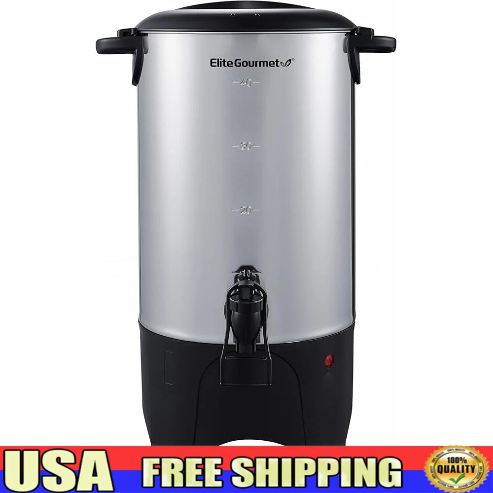 

Stainless Steel Coffee Urn 40 Cup Coffee Maker Removable Filter Two Way Dispenser Fast Brewing Easy Cleanup Perfect Events