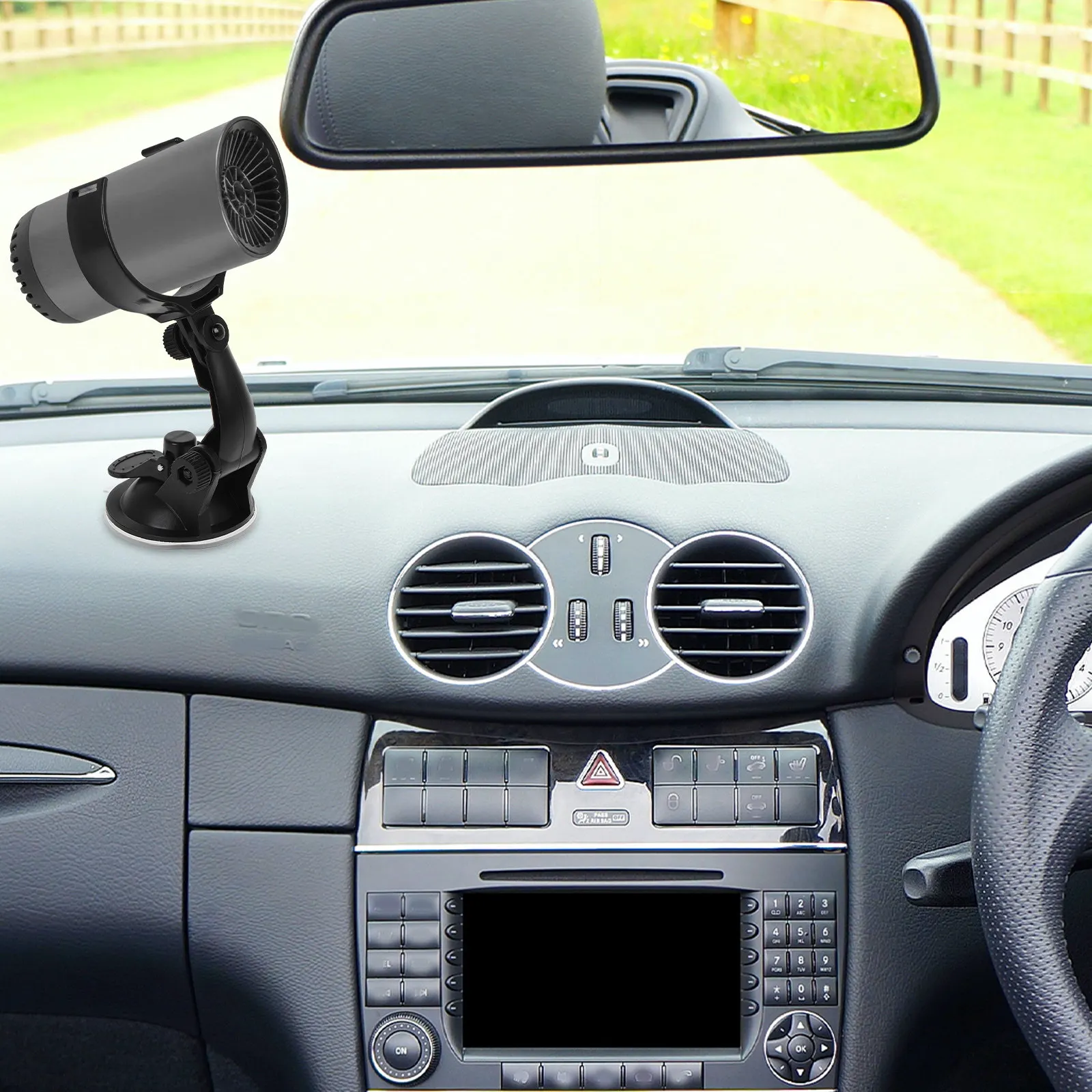 Portable Car Heater Suction Cup Mount Auto Defroster Vehicle Heater Dock Holder for Dashboard Windshield Magnet for Car Phone