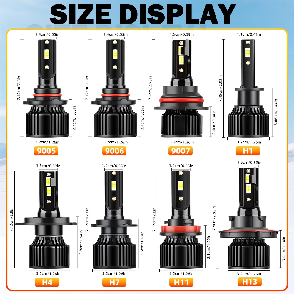 

H7 LED H4 H11 Авто Лампа Canbus Светодиодная фара CSP 3570 6000K Автомобильная фара 30000 лм 12 В Свет HB3 HB4 9005 9006 H1