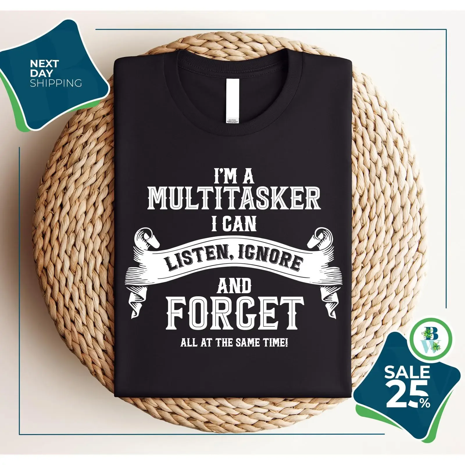 I'm A Multitasker Funny Sarcastic T Shirt Dark Humor Attitude Sassy Casual Novelty For  vintage Washed fashion streetwear