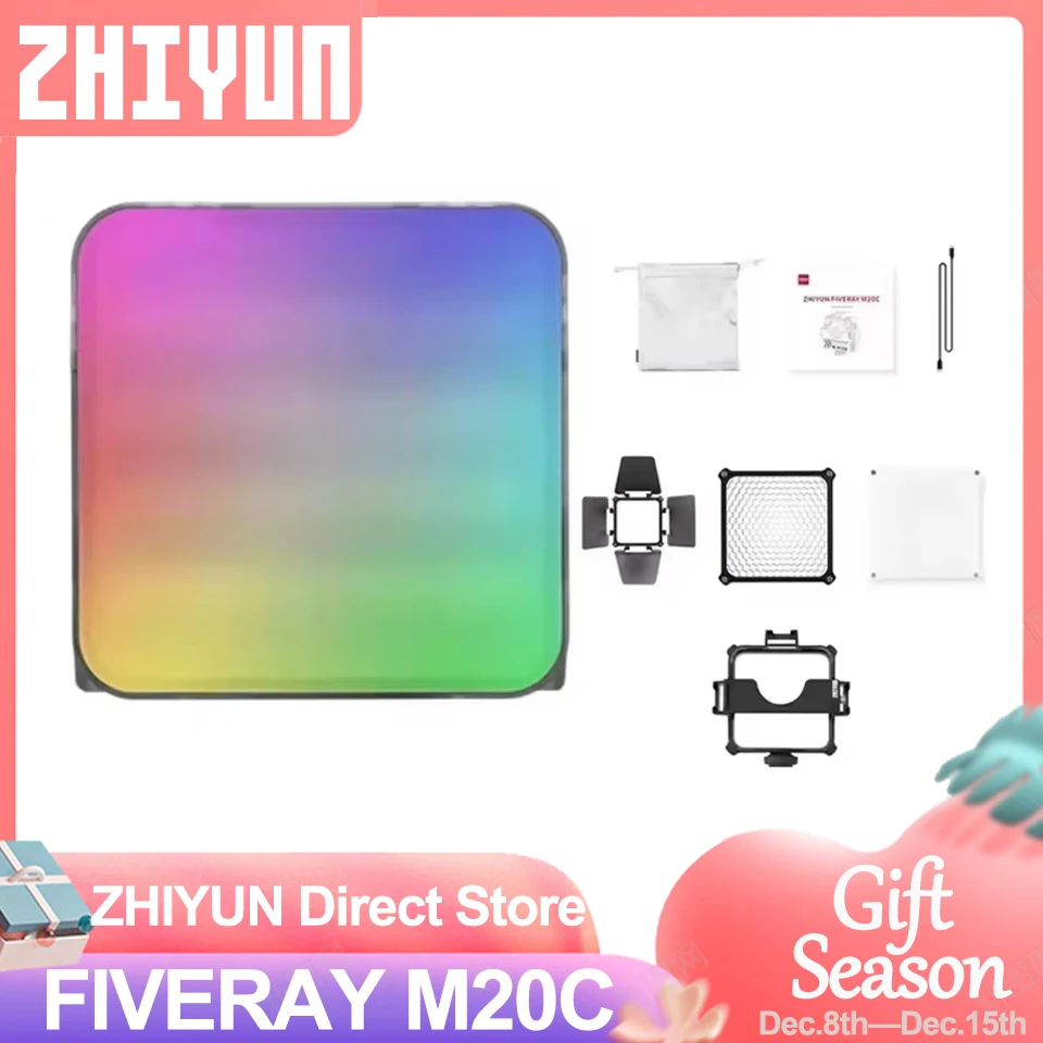 

ZHIYUN FIVERAY M20C Combo / FIVERAY M20C Pocket Fill Light 20W RGB Full Color Portable Magnetic LED Pannel Mini Video Light