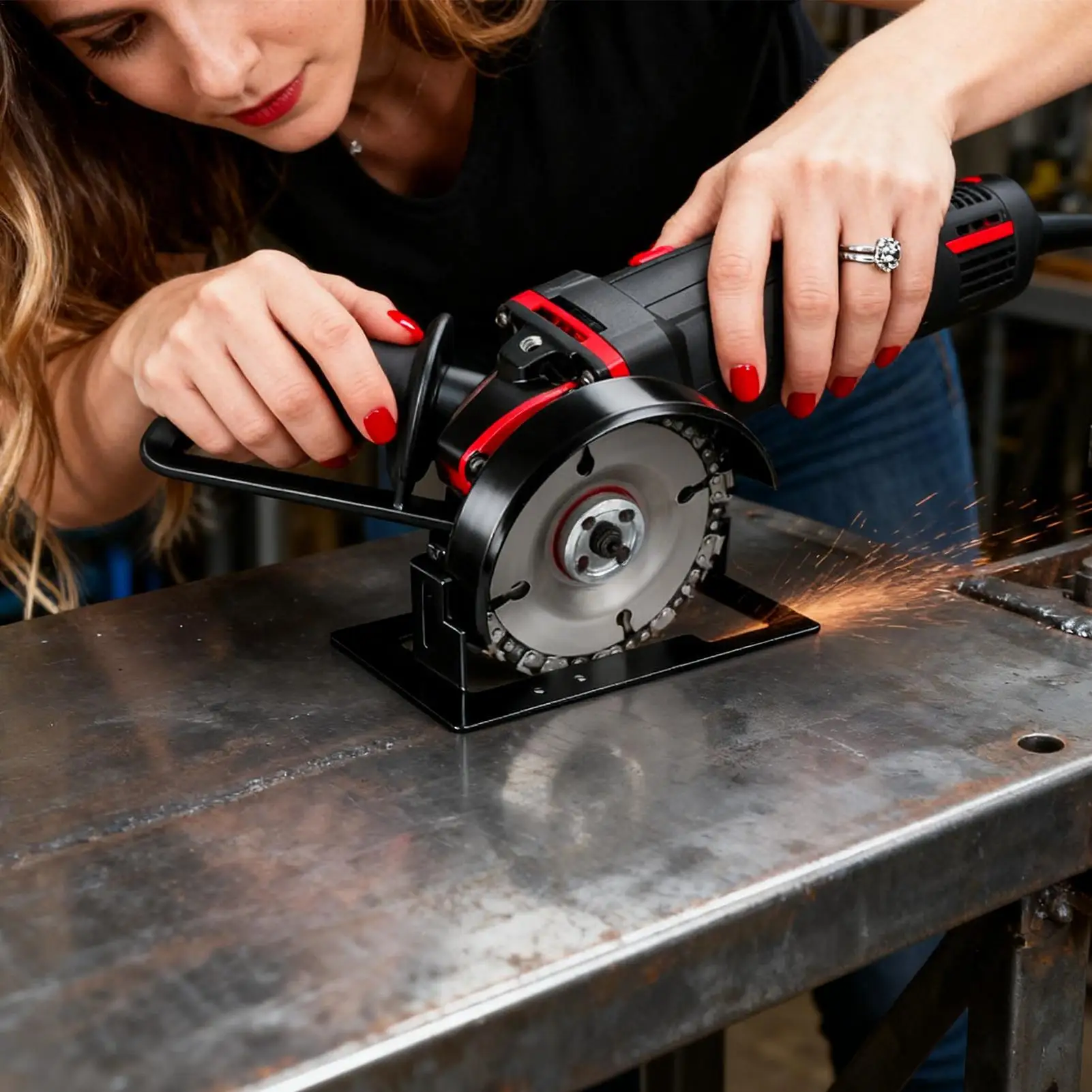 

Подставка для угловой шлифовальной машины, регулируемый защитный щиток, держатель для резака для энтузиастов, профессионалов, строительных площадок, инструментов для обслуживания