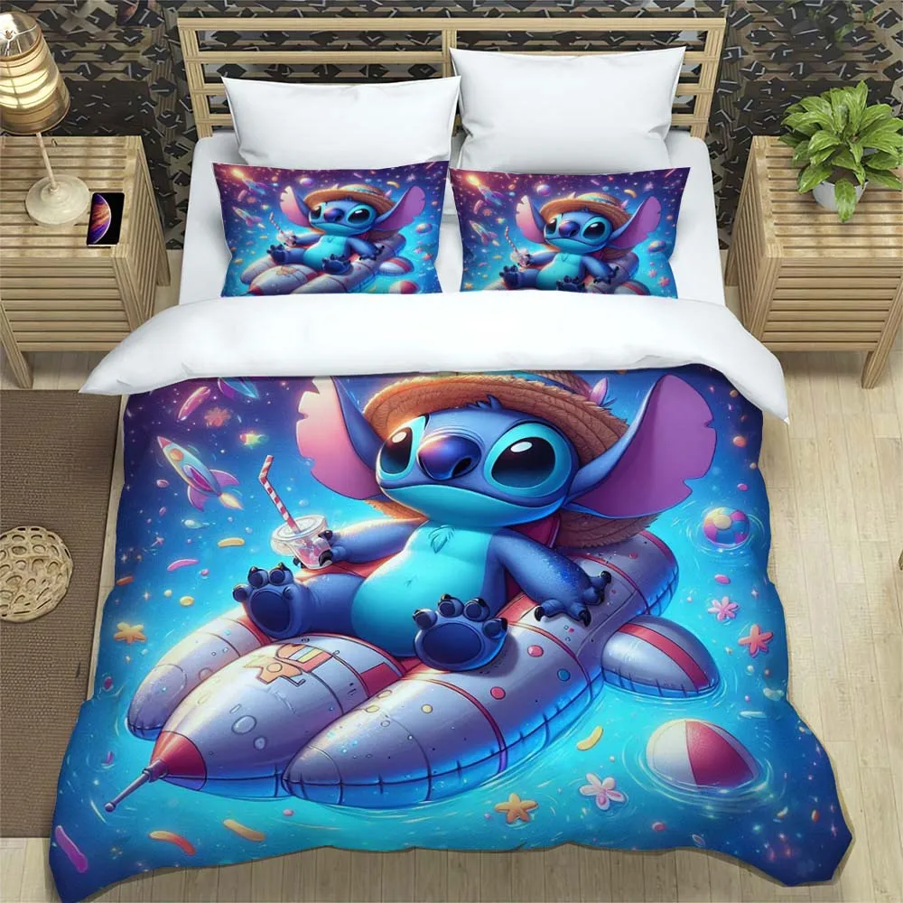 Stitch Cartoon Bedding Set 3D Printing Home Decoration Pillowcase Quilt Cover Cute Gift To Family and Friends