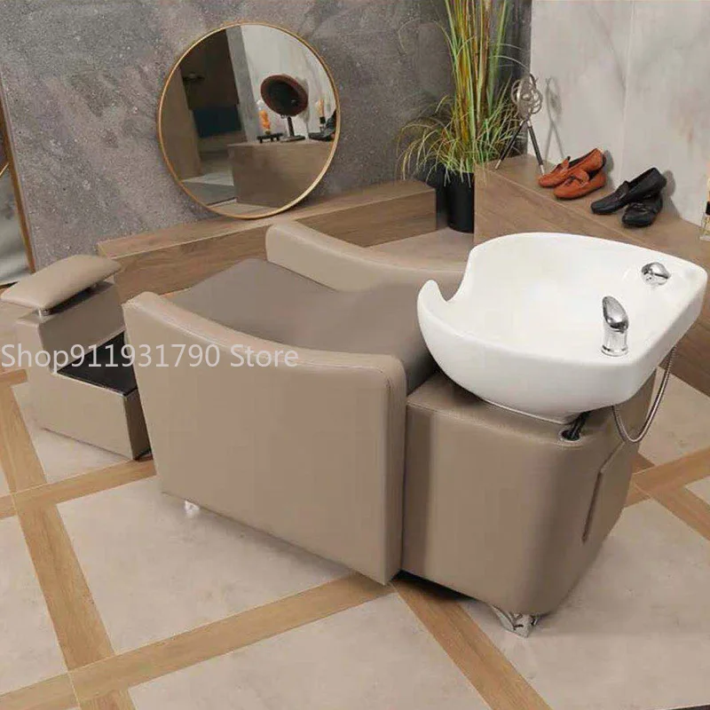 

Thai Spa Shampoo Chair Comfort Comfort Shower Head Hair Salon Equipments Chair Ergonomics Cama De Champu Salon Equipment MQ50SC