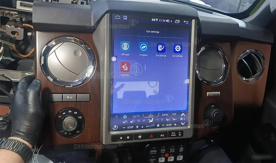 Мультимедийная автомагнитола QW Carplay Android для Ford F250 F350 2008-2016, автомобильная стереосистема с GPS-навигацией, видеоплеер, 12.1-дюймовый головной блок