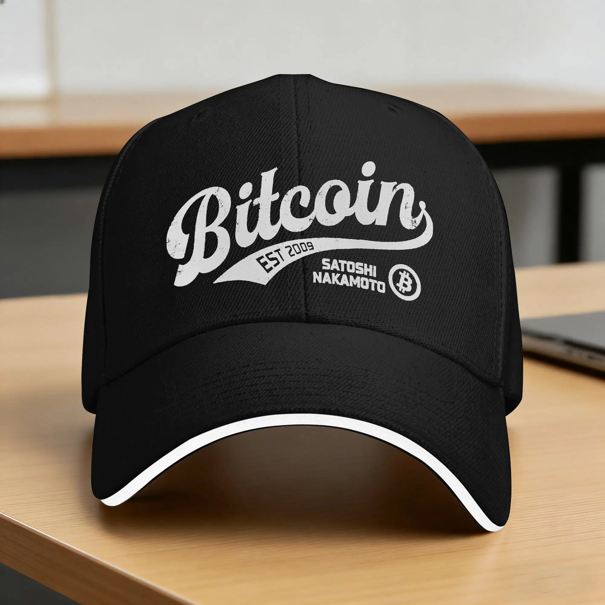 Bitcoin Logo BTC Crypto Currency Sun Baseball Cap  Summer Fitted Retro Trucker Hat For Men Women Hunting Camping Baseball Caps