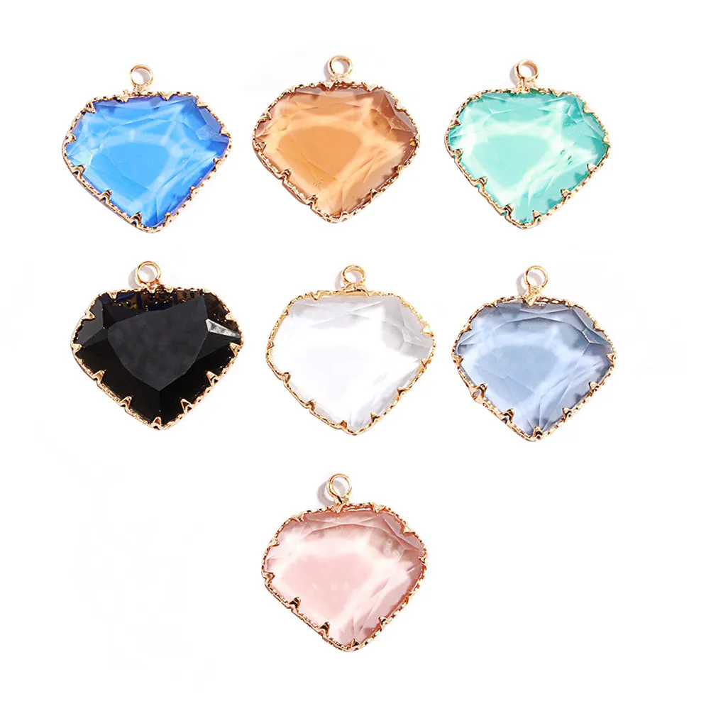 

Crystal Pendant Geometric Design Perfect for DIY Necklace Bracelet Jewelry Accessories Heart Pendants DIY Charms